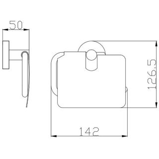 Держатель туалетной бумаги Rav Slezak Colorado COA0400SM с крышкой Бронза